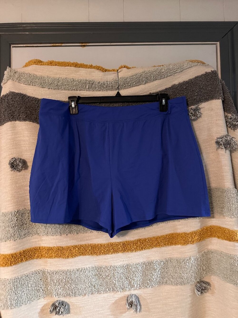 Lands' End Swim Shorts with Built-In Liner - Periwinkle Blue Plus 22W